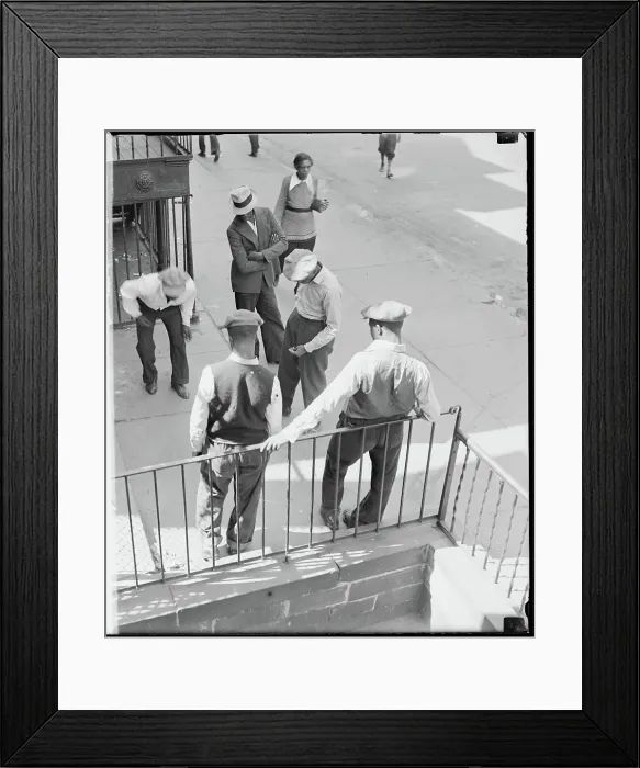 Framed Print : African Americans Playing Street Crap in Harlem