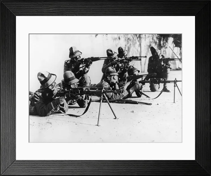 Framed Print : Italian Soldiers Taking Aim with Weapons Framed Print : Italian Soldiers Taking Aim with Weapons