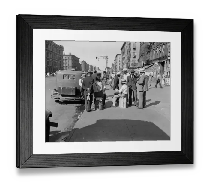 Framed Print : Harlem Men Talking On Street Framed Print : Harlem Men Talking On Street
