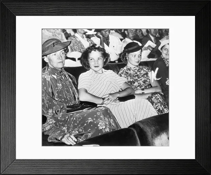 Framed Print : Mother and Sisters of Katharine Hepburn Watching Movie