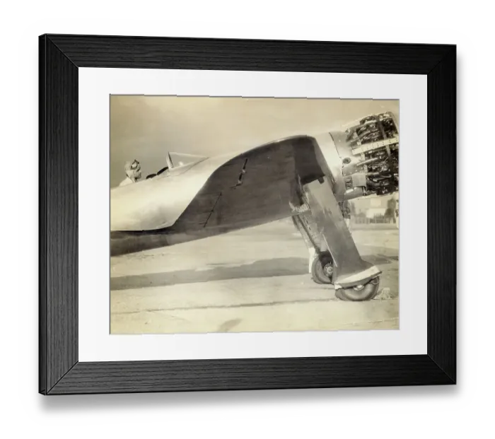 Framed Print : Howard Hughes in Cockpit of Racing Airplane Framed Print : Howard Hughes in Cockpit of Racing Airplane