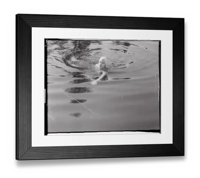 Framed Print : Portrait of Ginger Rogers Swimming Framed Print : Portrait of Ginger Rogers Swimming