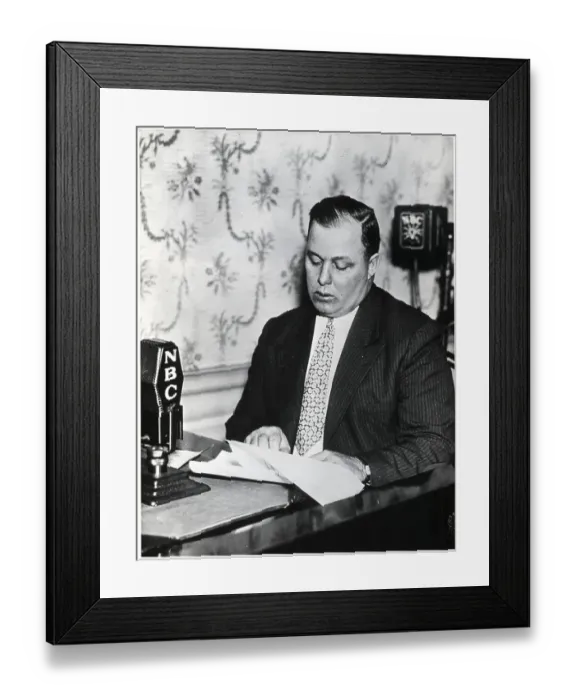 Framed Print : George Meany Broadacasting Over NBC Framed Print : George Meany Broadacasting Over NBC