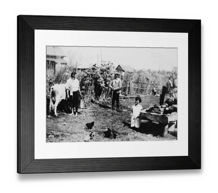Framed Print : Family Homestead in USSR Framed Print : Family Homestead in USSR
