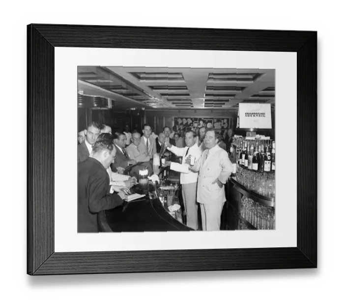 Framed Print : Huey Long Watching Samuel Guarino Tend Bar Framed Print : Huey Long Watching Samuel Guarino Tend Bar