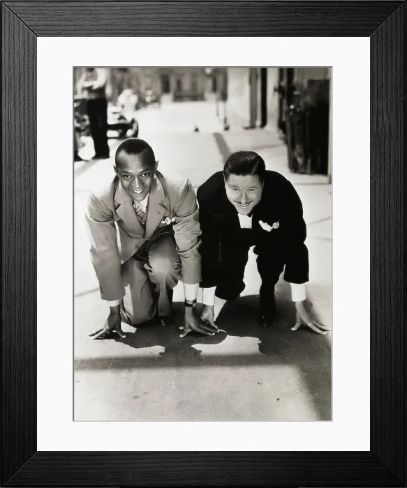Framed Print : Jack Oakie with Jesse Owens Framed Print : Jack Oakie with Jesse Owens
