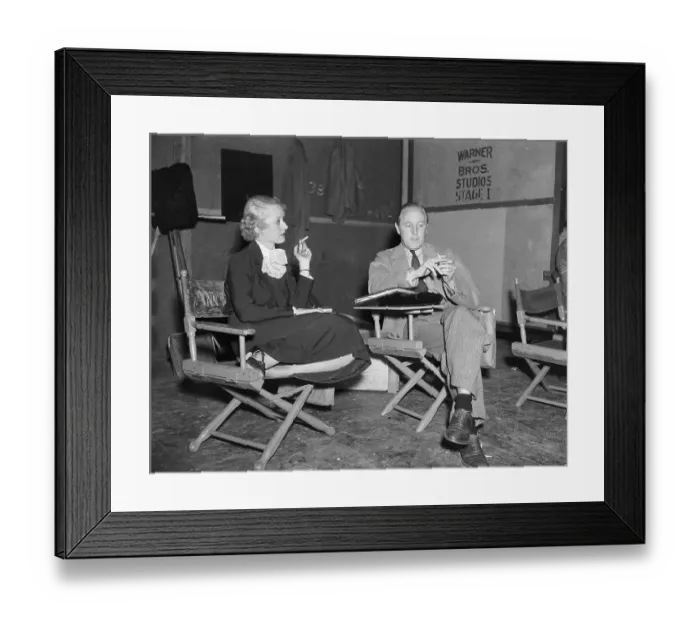 Framed Print : Portrait of Bette Davis and William Keighley Framed Print : Portrait of Bette Davis and William Keighley