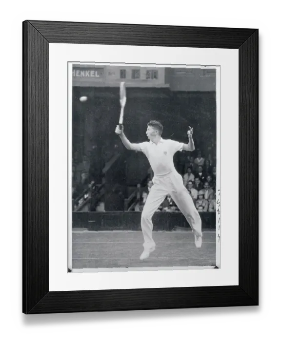 Framed Print : Donald Budge in Tennis Action Framed Print : Donald Budge in Tennis Action