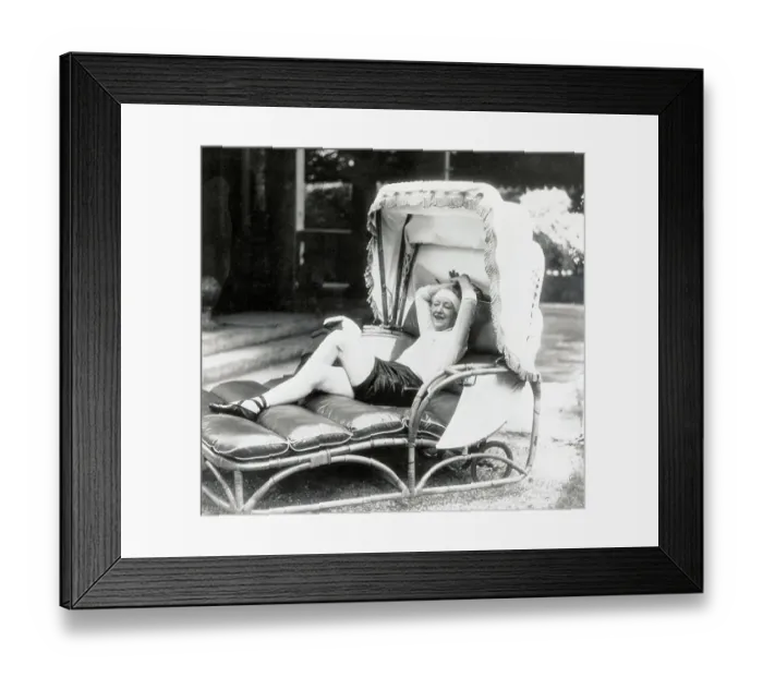 Framed Print : Lady Mendl Relaxing at Home Framed Print : Lady Mendl Relaxing at Home