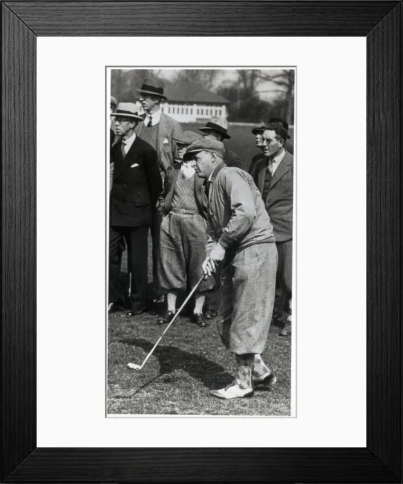 Framed Print : Golfer Watching Ball Framed Print : Golfer Watching Ball