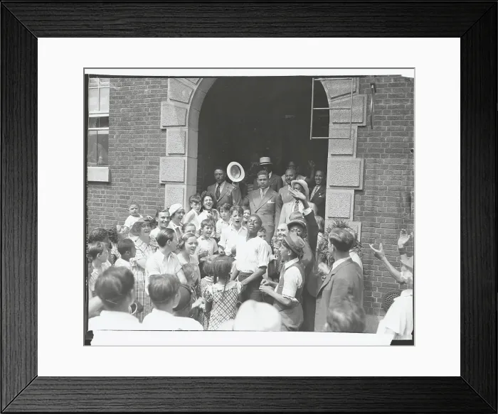Framed Print : Admirers Greeting Joe Louis Framed Print : Admirers Greeting Joe Louis