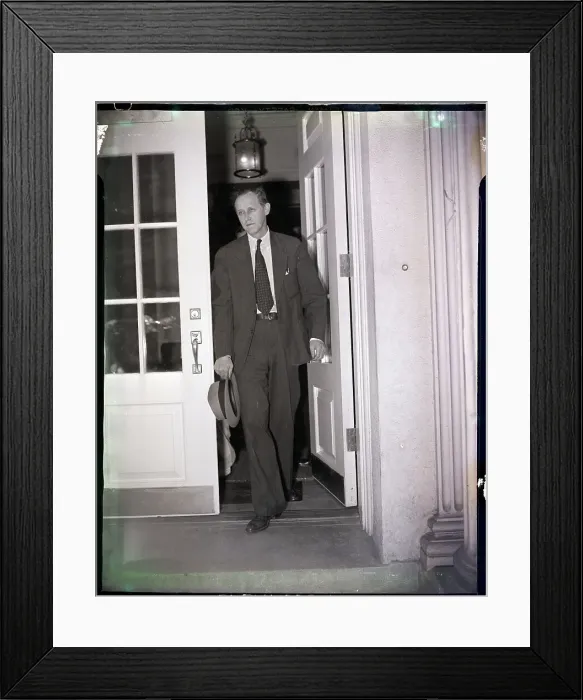 Framed Print : Harry Hopkins Exiting the White House Framed Print : Harry Hopkins Exiting the White House