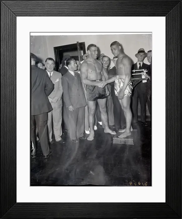 Framed Print : Joe Louis and Primo Carnera Framed Print : Joe Louis and Primo Carnera