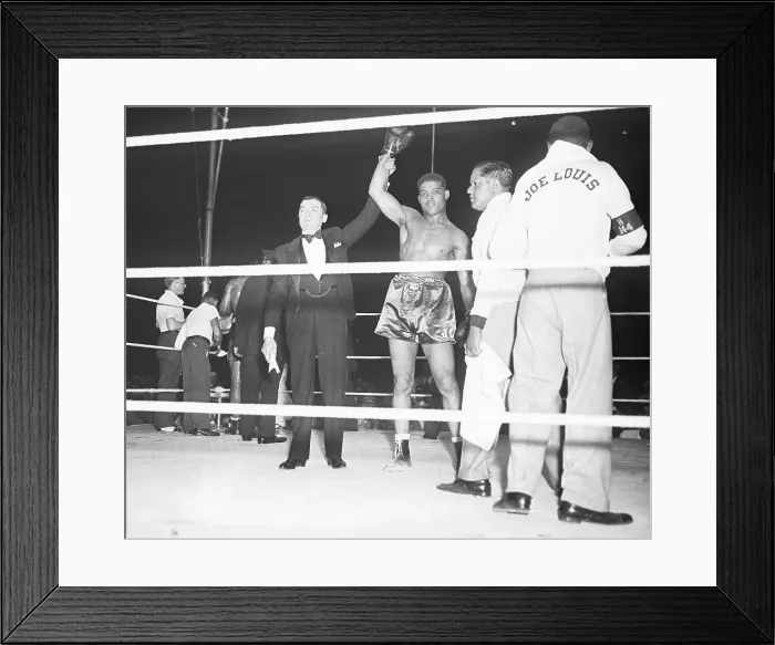 Framed Print : Referee Raising Joe Louis Hand Framed Print : Referee Raising Joe Louis Hand