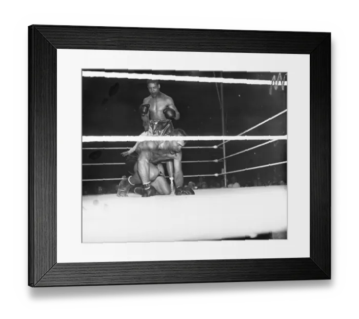 Framed Print : Joe Louis Standing over Primo Carnera Framed Print : Joe Louis Standing over Primo Carnera