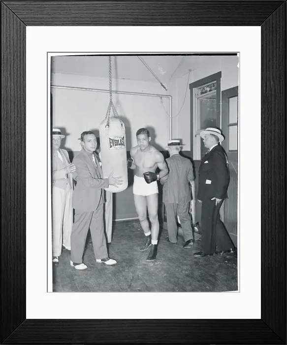 Framed Print : Joe Louis Punching Heavy Bag Framed Print : Joe Louis Punching Heavy Bag
