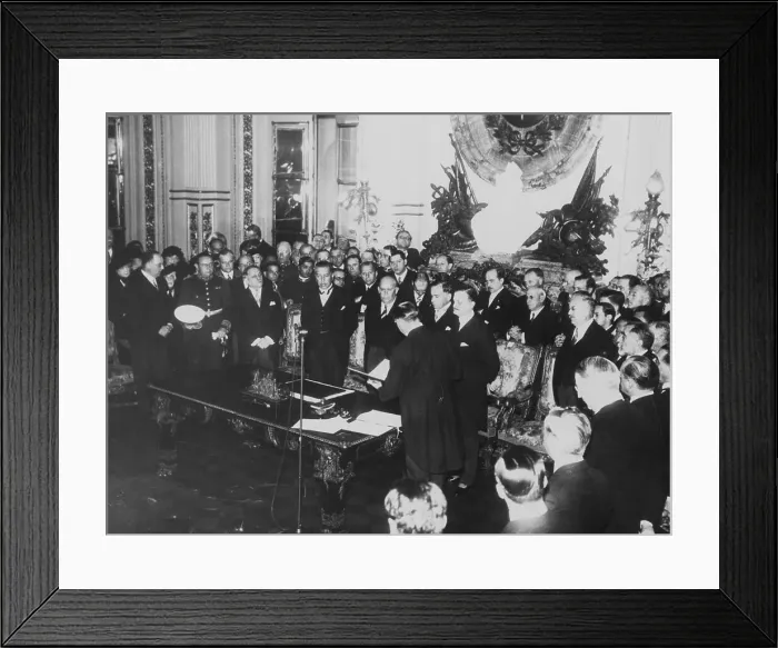 Framed Print : Signing Of Treaty Framed Print : Signing Of Treaty