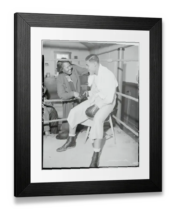 Framed Print : Joe Louis Conversing with His Mother Framed Print : Joe Louis Conversing with His Mother