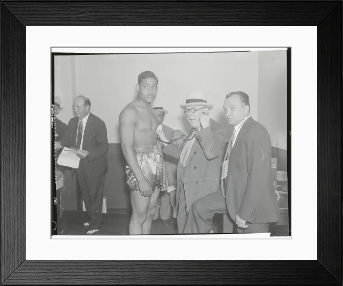 Framed Print : Commission Doctor Examining Joe Louis Framed Print : Commission Doctor Examining Joe Louis