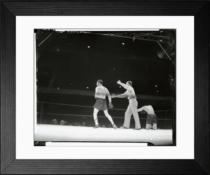Framed Print : Max Schmeling Knocking Down Joe Louis