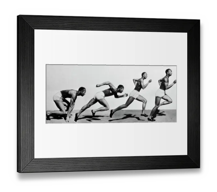 Framed Print : Jesse Owens In Composite Photo Framed Print : Jesse Owens In Composite Photo