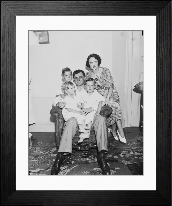 Framed Print : James Braddock with Family Framed Print : James Braddock with Family