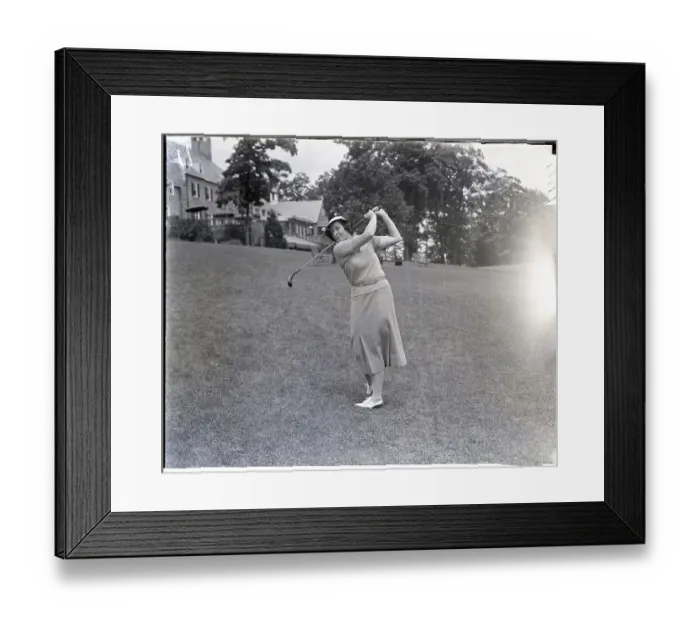 Framed Print : Edith Quier Golfing