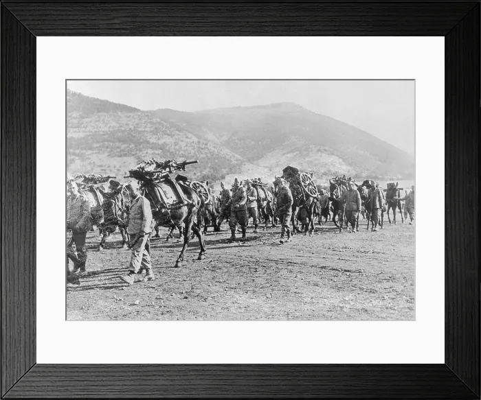 Framed Print : Italian Artillery Cross African Terrain Framed Print : Italian Artillery Cross African Terrain