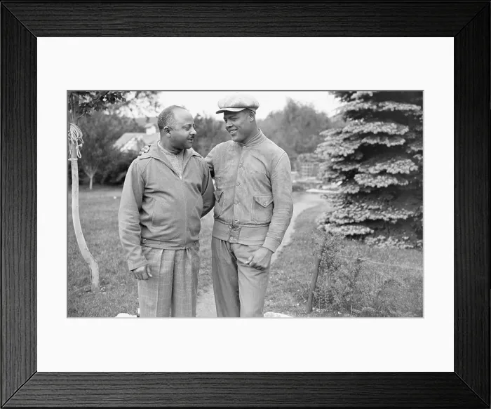 Framed Print : Joe Louis Talking with Manager Framed Print : Joe Louis Talking with Manager