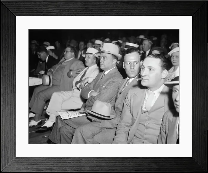 Framed Print : J. Edgar Hoover Seated at Boxing Match Framed Print : J. Edgar Hoover Seated at Boxing Match