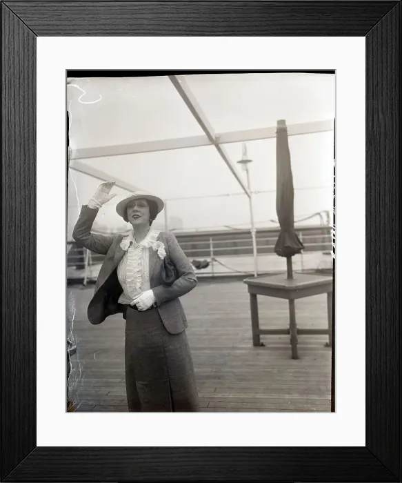 Framed Print : Olga Petrova on Ship Deck Framed Print : Olga Petrova on Ship Deck