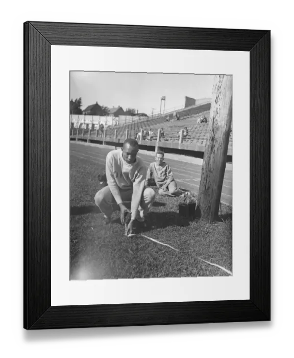 Framed Print : Owens Makes New Meet Records Framed Print : Owens Makes New Meet Records
