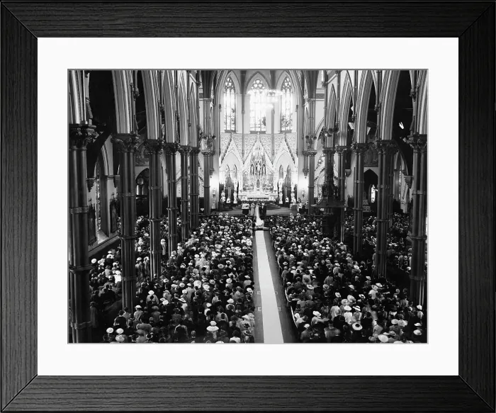 Framed Print : Wedding in Crowded Cathedral Framed Print : Wedding in Crowded Cathedral