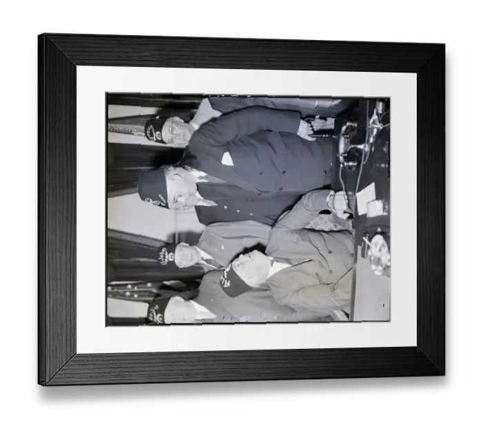 Framed Print : Roosevelt and Dana Williams in Fez Hats Framed Print : Roosevelt and Dana Williams in Fez Hats
