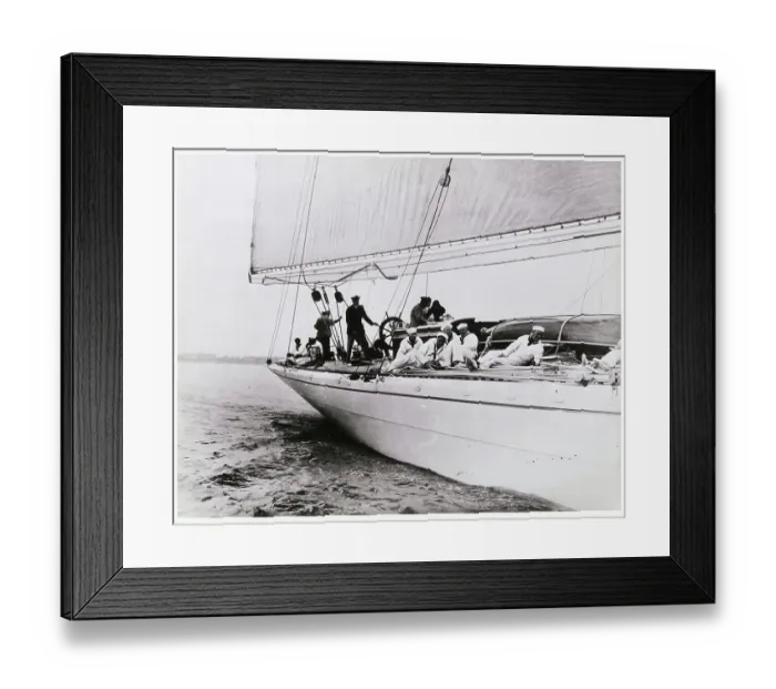 Framed Print : Gerhard Lambert Navigating Yacht Yankee Framed Print : Gerhard Lambert Navigating Yacht Yankee