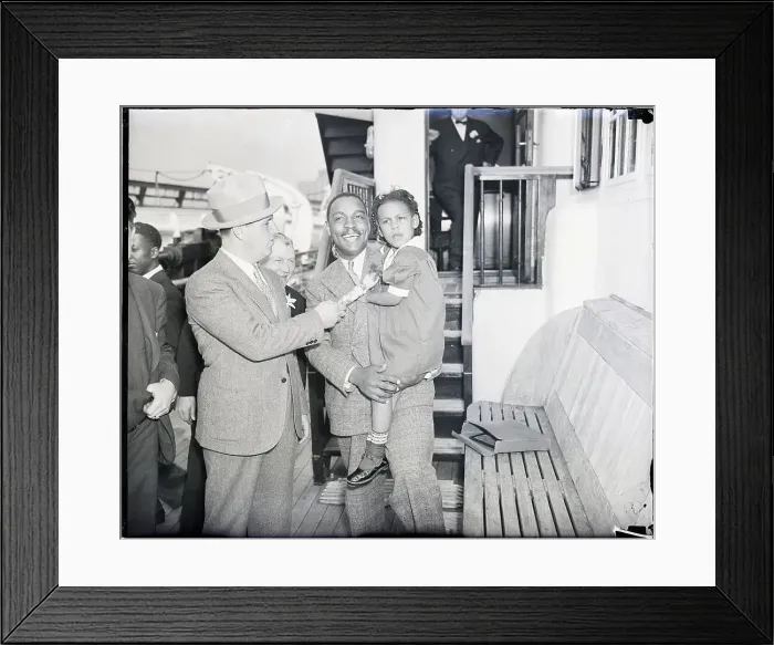 Framed Print : Benny Carter with Daughter Framed Print : Benny Carter with Daughter