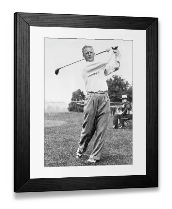 Framed Print : Golfer Craig Wood Swinging Club Framed Print : Golfer Craig Wood Swinging Club