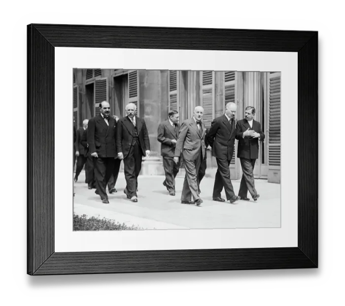 Framed Print : Fernand Bouisson and Ministers Walking Framed Print : Fernand Bouisson and Ministers Walking