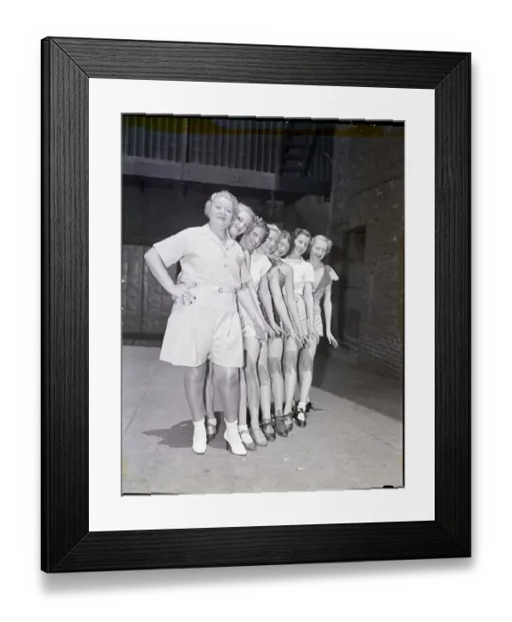 Framed Print : Sophie Tucker Rehearsing with Stage Girls Framed Print : Sophie Tucker Rehearsing with Stage Girls