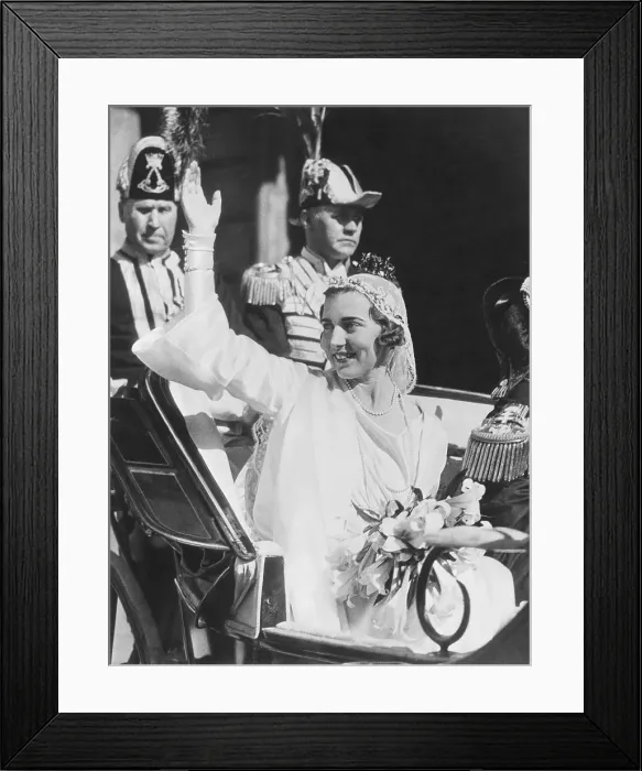 Framed Print : Princess Ingrid in Her Wedding Carriage Framed Print : Princess Ingrid in Her Wedding Carriage