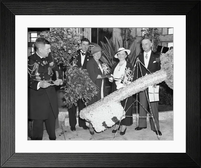 Framed Print : Mrs. Le Brun and Mrs. La Guardia on Normandie Framed Print : Mrs. Le Brun and Mrs. La Guardia on Normandie