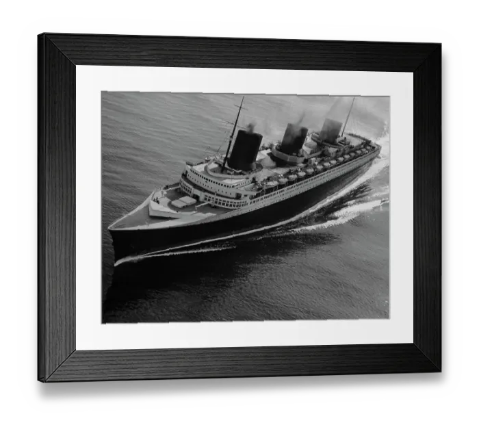 Framed Print : The Normandie Sailing on the High Seas Framed Print : The Normandie Sailing on the High Seas