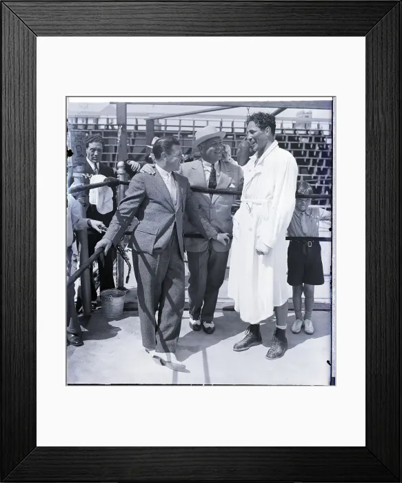 Framed Print : Max Baer Standing in Ring with Guests Framed Print : Max Baer Standing in Ring with Guests