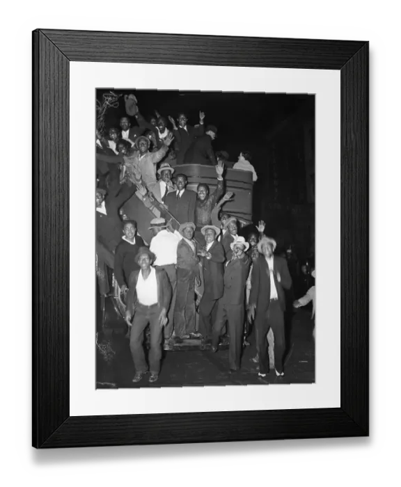 Framed Print : Harlem Celebrating Joe Louis Victory Framed Print : Harlem Celebrating Joe Louis Victory