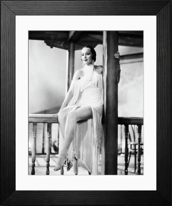 Framed Print : Dolores Del Rio in Fringed Dance Costume Framed Print : Dolores Del Rio in Fringed Dance Costume