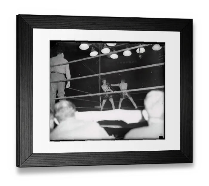 Framed Print : Barney Ross Punching Jimmy McLarnin Framed Print : Barney Ross Punching Jimmy McLarnin