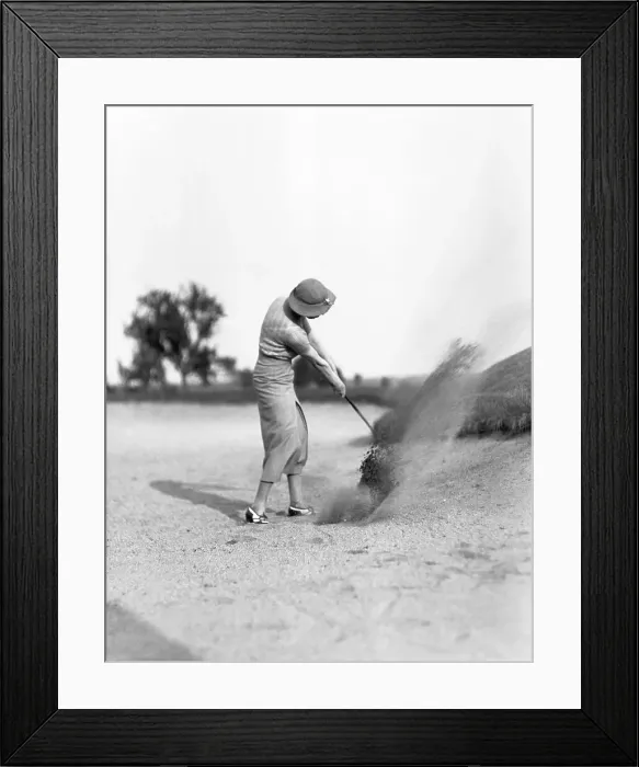 Framed Print : Joyce Wethered Playing Golf Framed Print : Joyce Wethered Playing Golf
