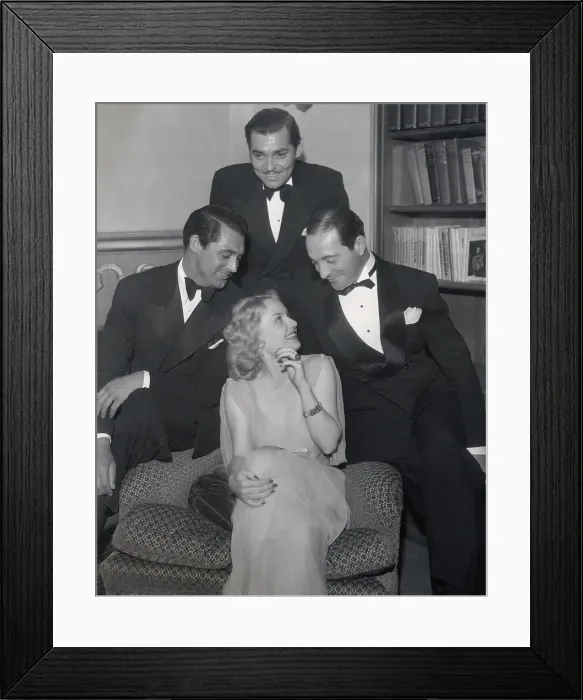 Framed Print : Cary Grant and Friends at Ricardo Cortes's Home Framed Print : Cary Grant and Friends at Ricardo Cortes's Home