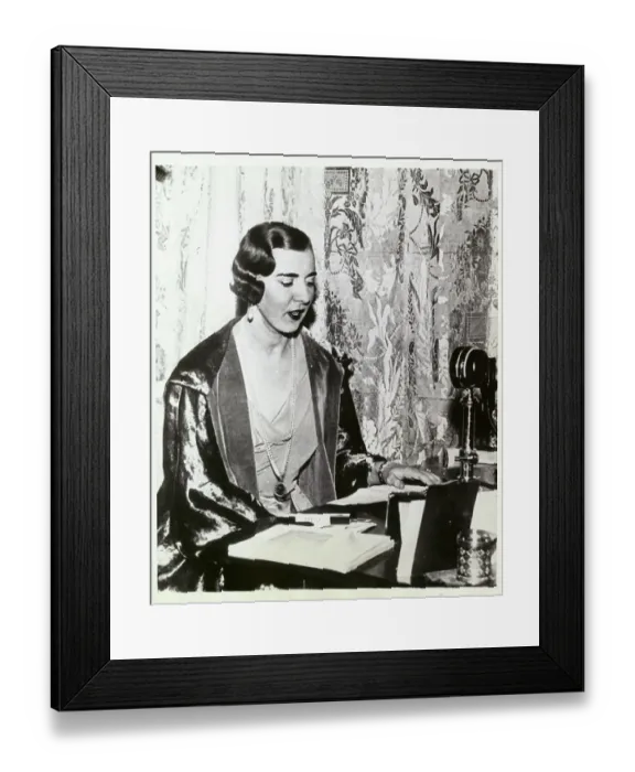 Framed Print : Princess Ingrid Making Radio Broadcast Framed Print : Princess Ingrid Making Radio Broadcast