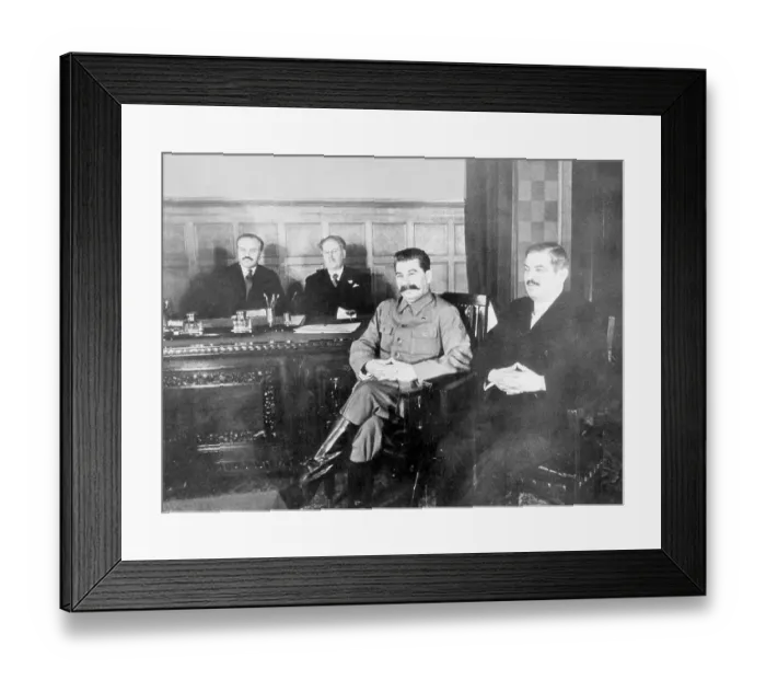 Framed Print : Pierre Laval and Joseph Stalin in Moscow
